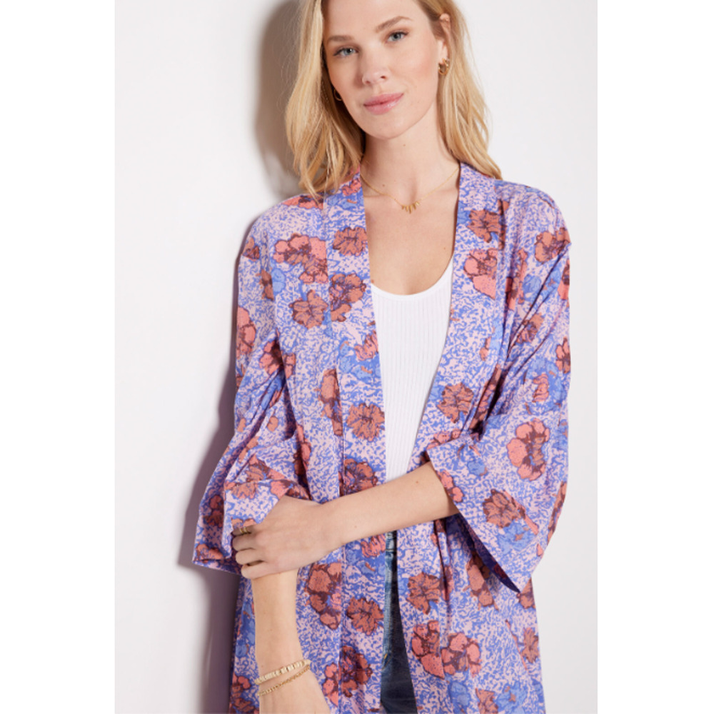 CLEOBELLA NWT Zoya Long Duster Kimono Wrap Cover Up // XS/S - Picture 2 of 13